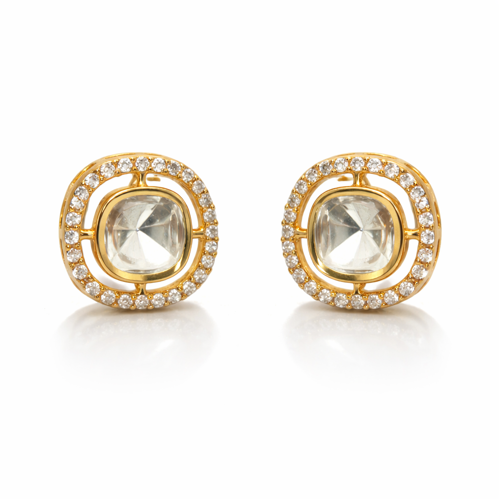 Royal Glow Gold Kundan Layered Necklace Set