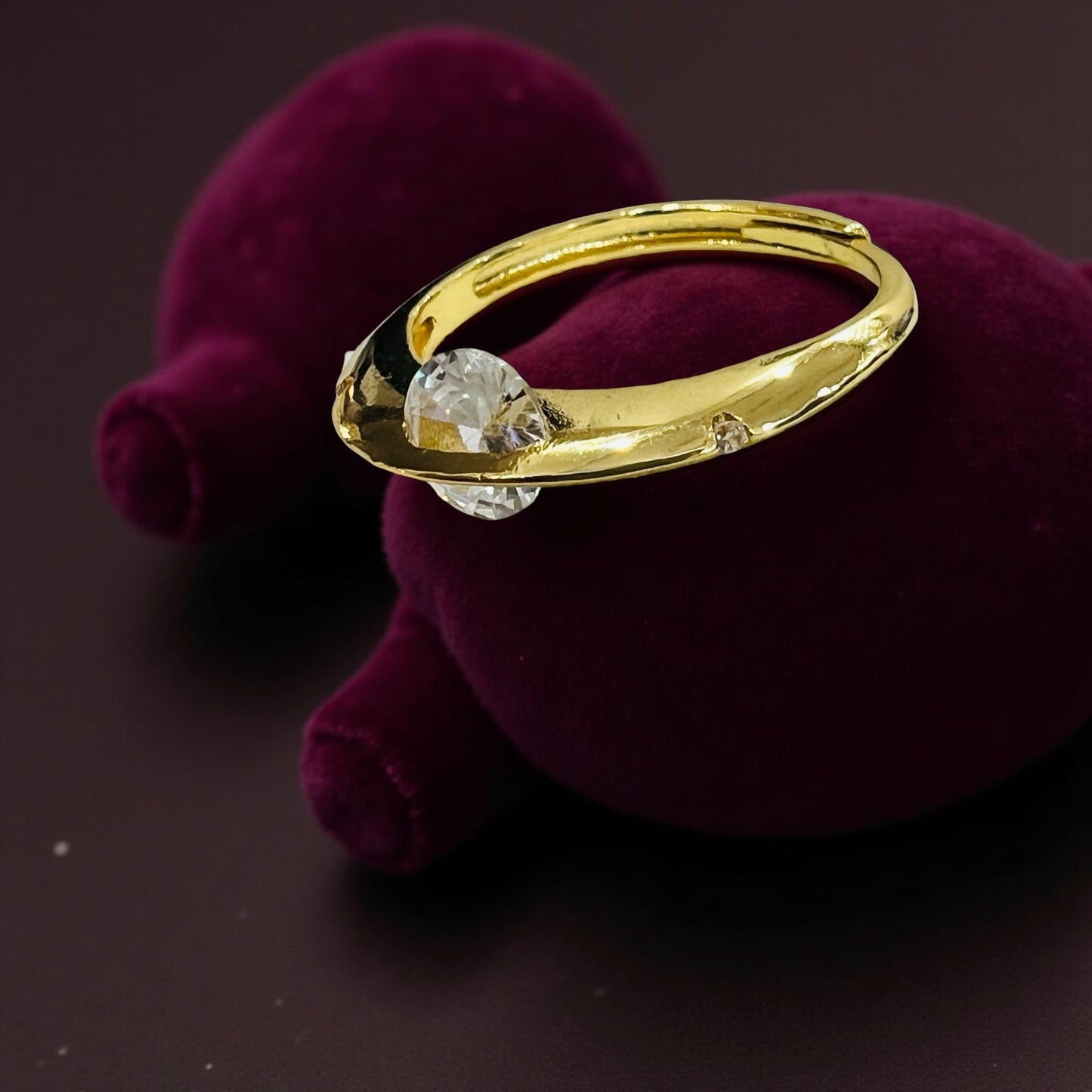 Elegant Crystal-Studded Bracelet & Ring Combo