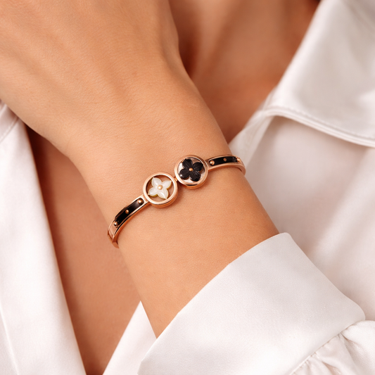 Dual Clover Rose Gold Bracelet