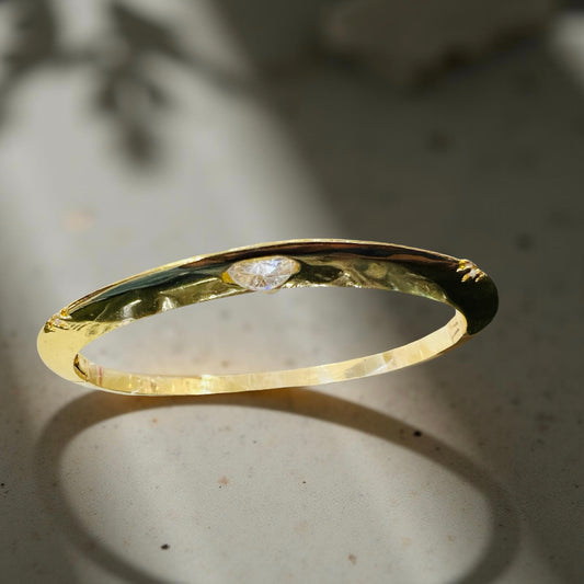 Elegant Crystal-Studded Bracelet & Ring Combo