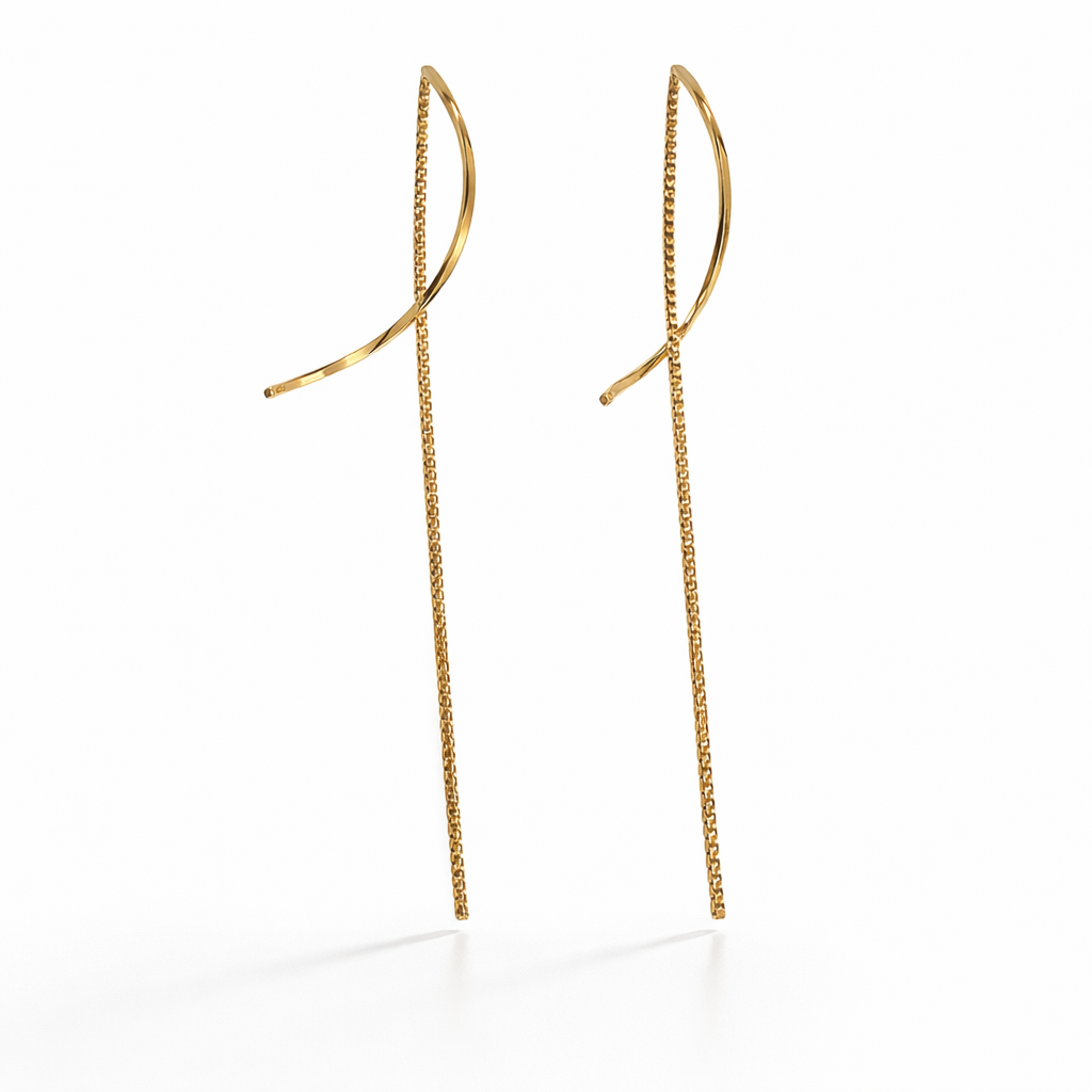 Heart Bow Pearl Drop Gold Earrings