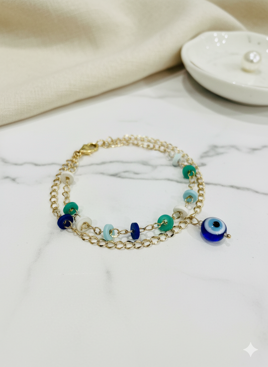 Colorful Charm Chain Bracelet
