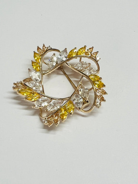 Aurora Star Crystal Brooch