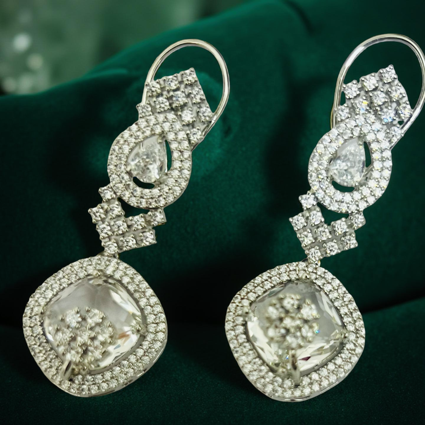 Crystal Mirage Silver AD Necklace Set