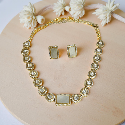 Ivory Shine Kundan Imitation Necklace Set