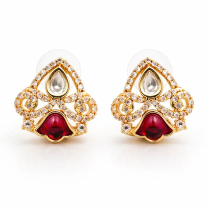 Ruby Polki Royale Pendant Set