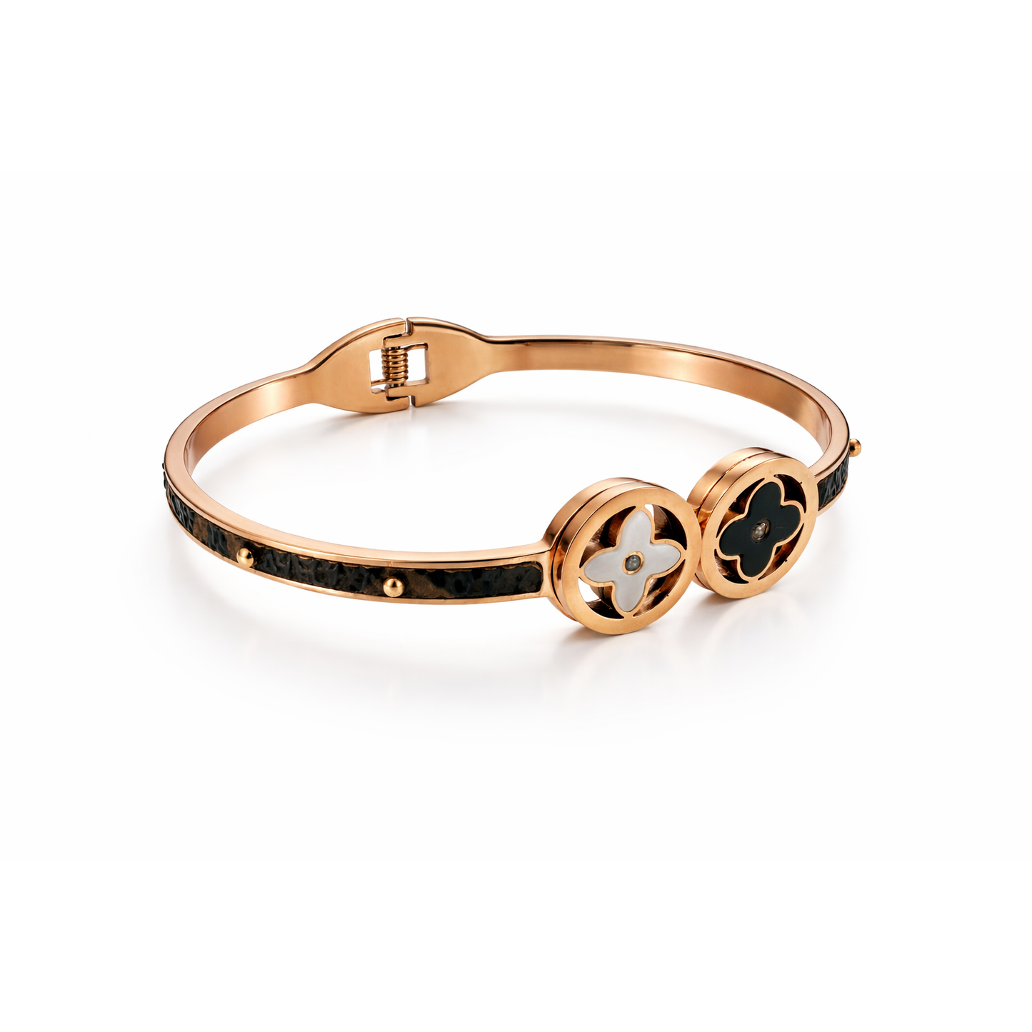 Dual Clover Rose Gold Bracelet