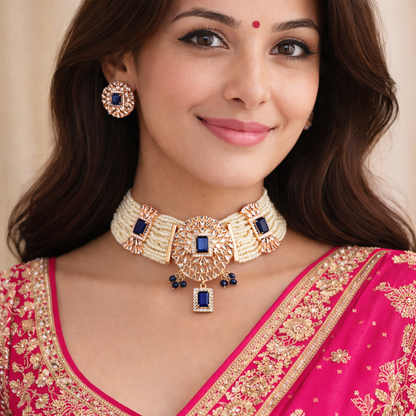 Midnight Pearl Majesty Imitation Necklace Set