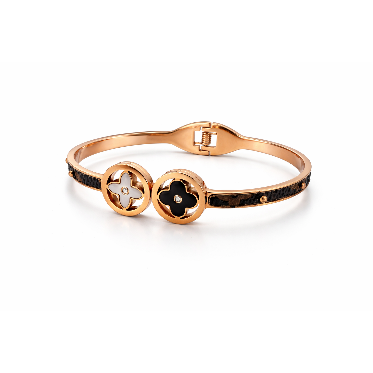 Dual Clover Rose Gold Bracelet