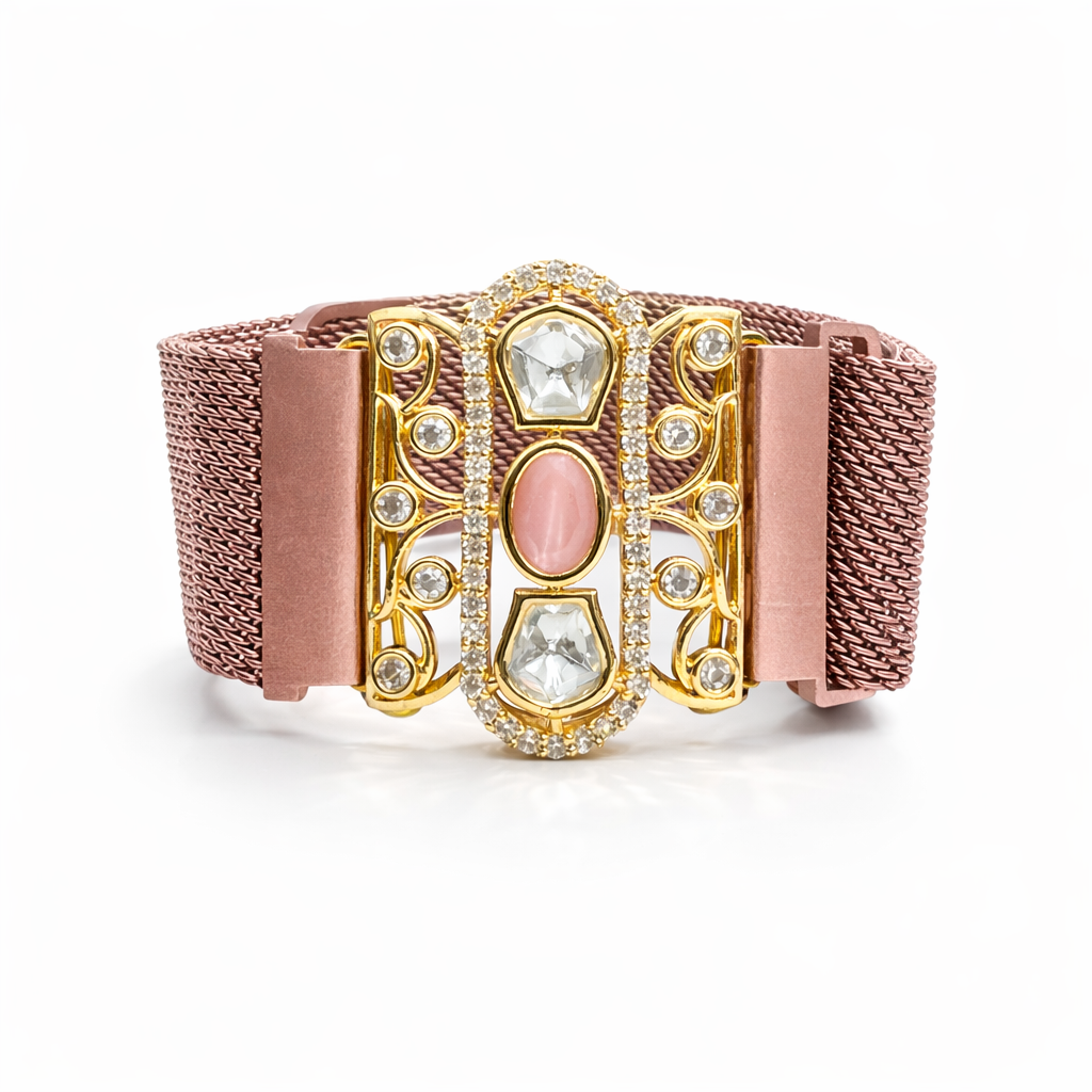 Rose Blush Magnetic Mesh Bracelet