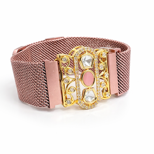 Rose Blush Magnetic Mesh Bracelet