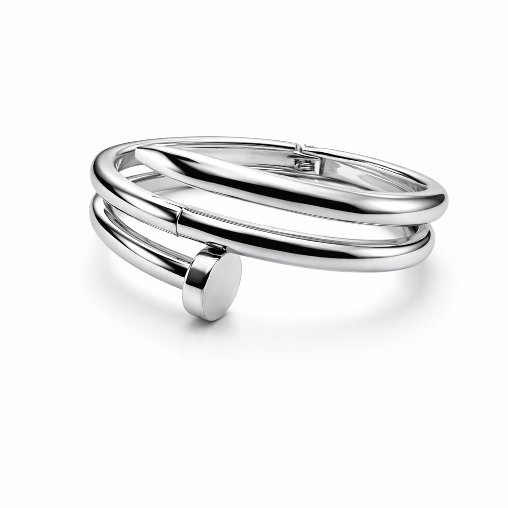 Minimalist Silver Cuff Bracelet for Women – Adjustable Design