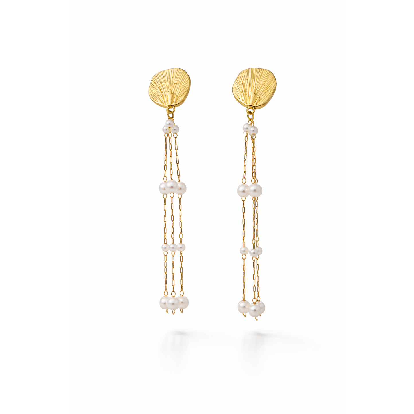 Kashmiri Pearl Tassel Drop Earrings