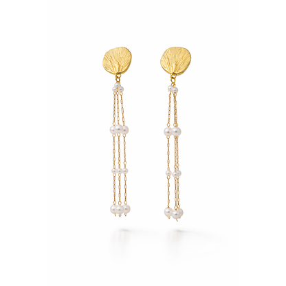 Kashmiri Pearl Tassel Drop Earrings