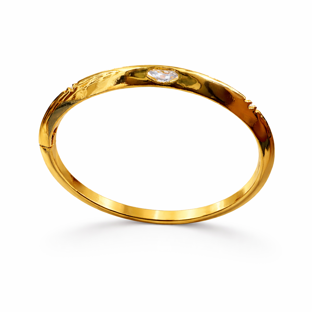 Elegant Crystal-Studded Bracelet & Ring Combo