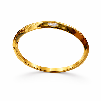 Elegant Crystal-Studded Bracelet & Ring Combo