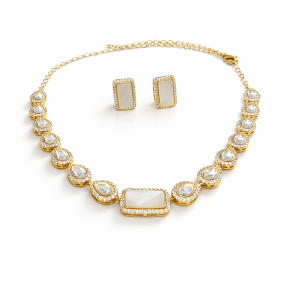 Ivory Shine Kundan Imitation Necklace Set