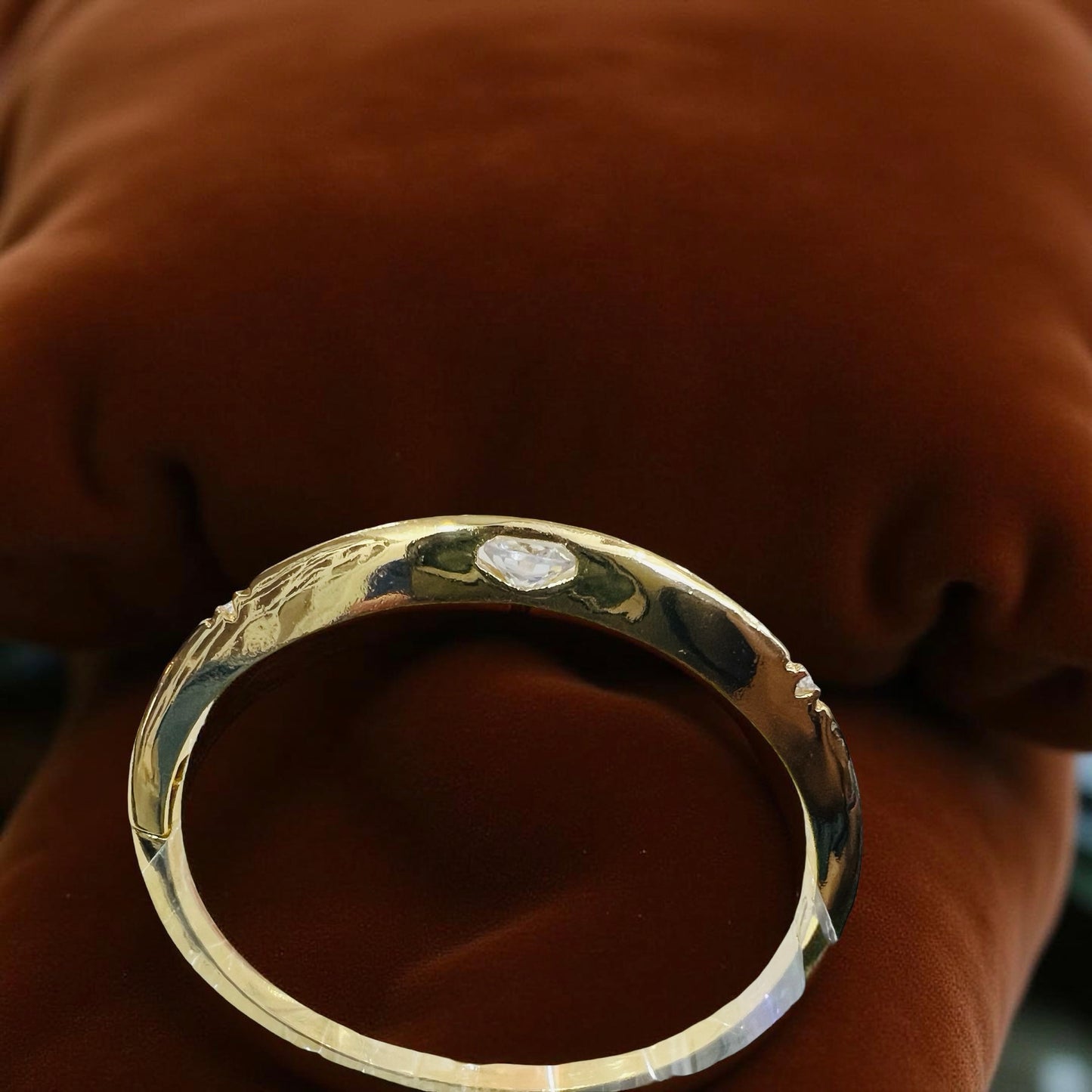 Elegant Crystal-Studded Bracelet & Ring Combo