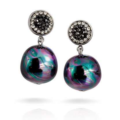 Statement Semi-Precious Necklace with Matching Earrings