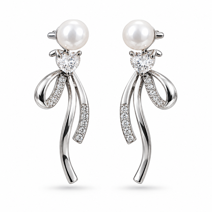 Pearl Loop Drop Earrings