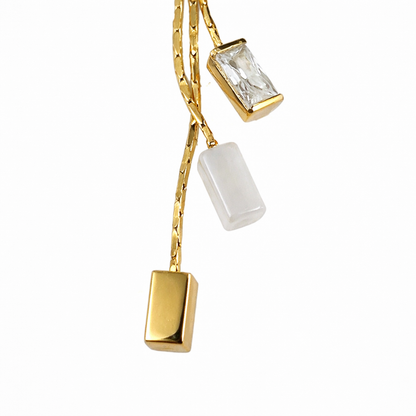 Gold Geometric Threader Earrings