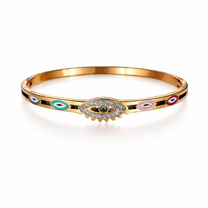 Evil Eye Diamond Bracelet in Rose Gold