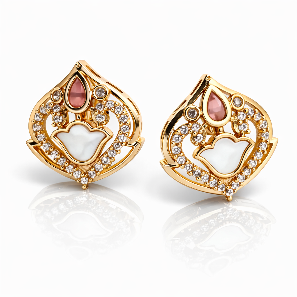 Pink Teardrop Festive Jewellery Set