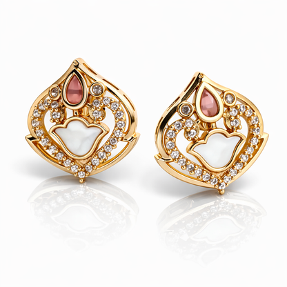 Pink Teardrop Festive Jewellery Set