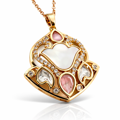 Pink Teardrop Festive Jewellery Set