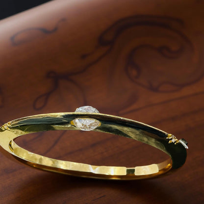 Elegant Crystal-Studded Bracelet & Ring Combo