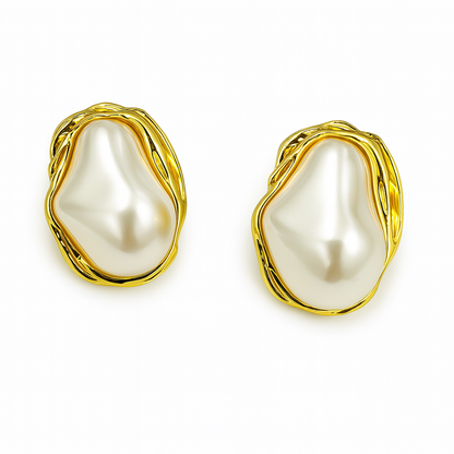 Designer Pearl Pendant & Stud Earrings Set – Anti Tarnish Gold Plated