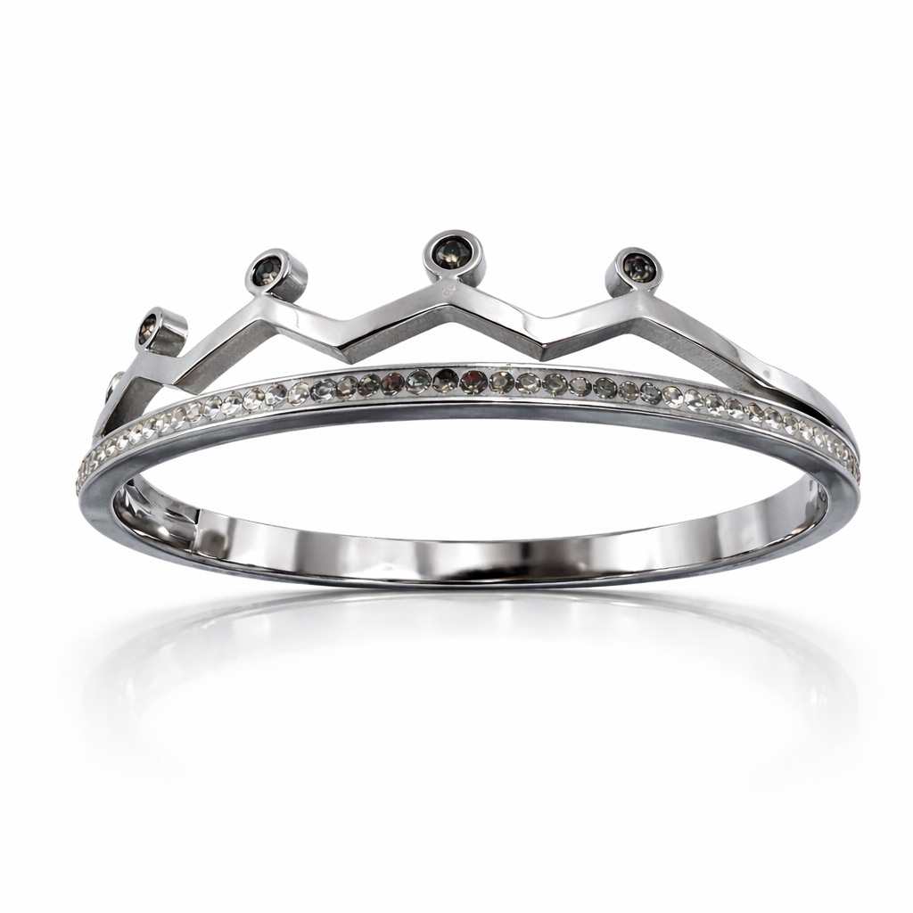 Royal Crown Zircon Silver Bracelet