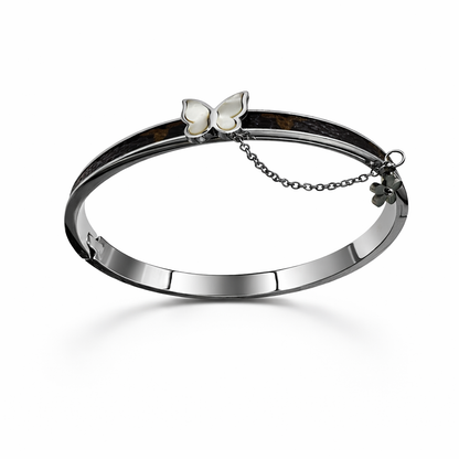 Butterfly Charm Bracelet in Silver Finish