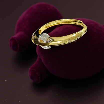 Elegant Crystal-Studded Bracelet & Ring Combo