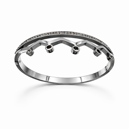 Royal Crown Zircon Silver Bracelet