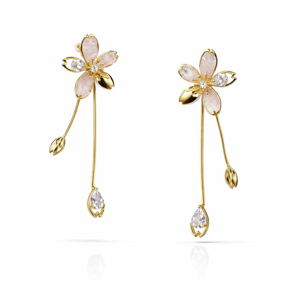 Designer Convertible Floral Stud & Drop Earrings