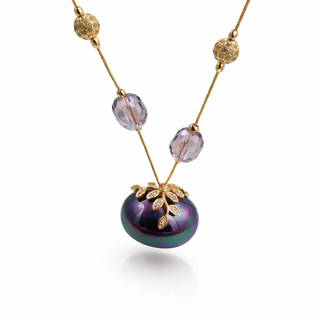 Midnight Glow Semi-Precious Stone Necklace Set