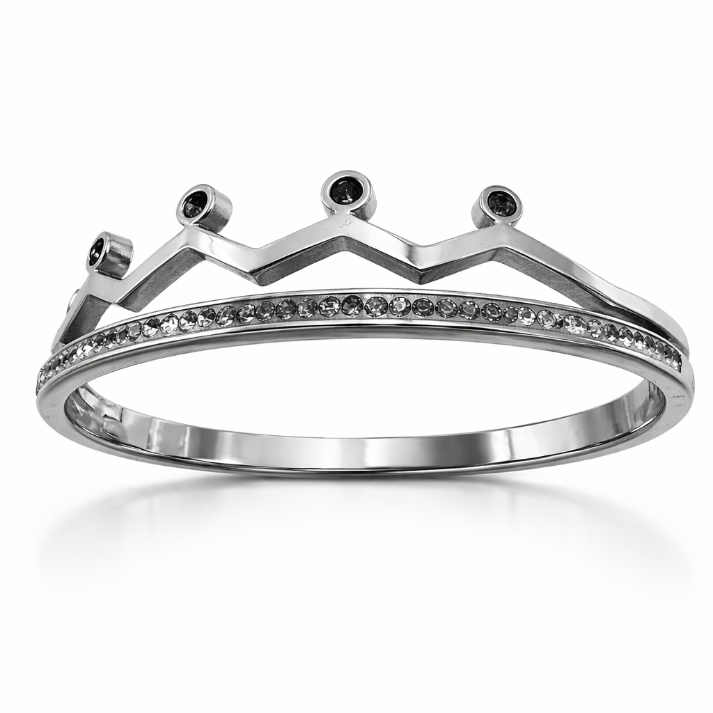 Royal Crown Zircon Silver Bracelet