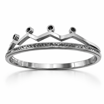 Royal Crown Zircon Silver Bracelet