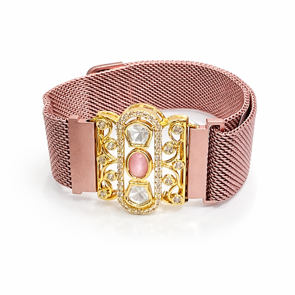 Rose Blush Magnetic Mesh Bracelet