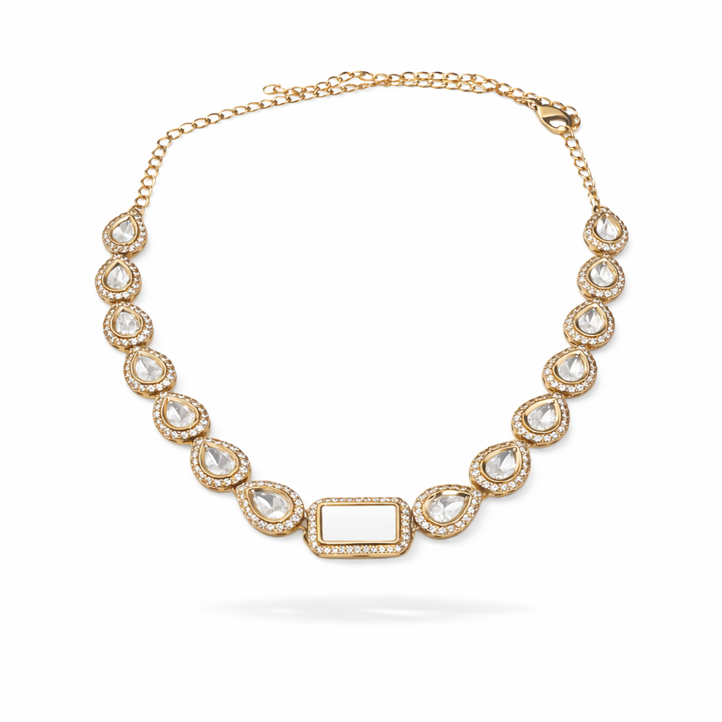 Ivory Shine Kundan Imitation Necklace Set