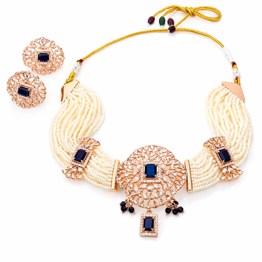Midnight Pearl Majesty Imitation Necklace Set