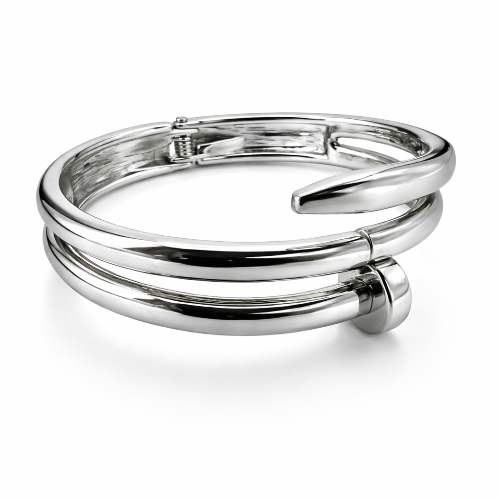 Minimalist Silver Cuff Bracelet for Women – Adjustable Design