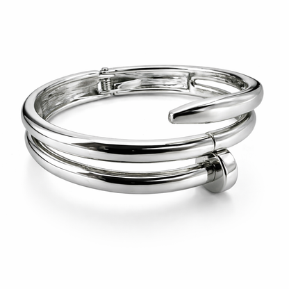 Minimalist Silver Cuff Bracelet for Women – Adjustable Design