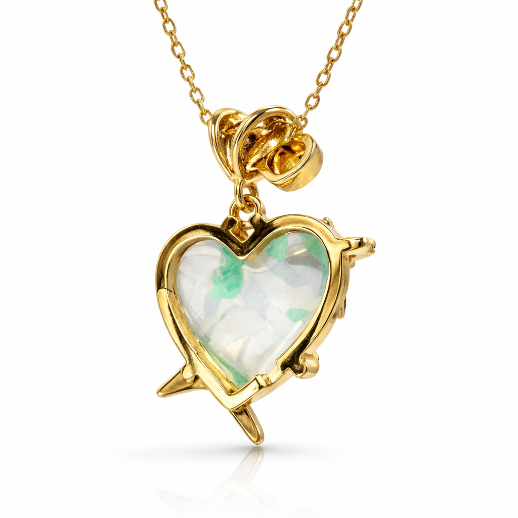 Celestial Heart Opal Star Chain Pendant