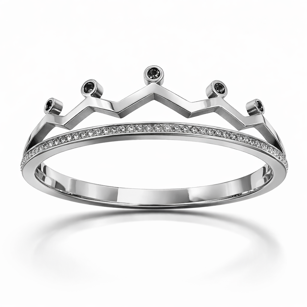 Royal Crown Zircon Silver Bracelet