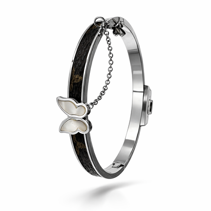 Butterfly Charm Bracelet in Silver Finish