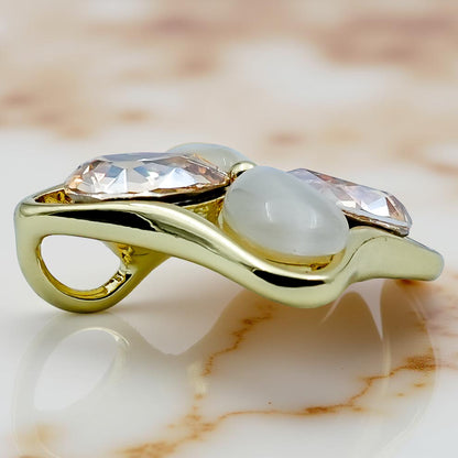 Elegant Floral Quad-Petal Pendant & Earrings Set