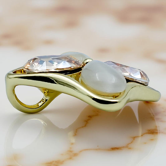 Elegant Floral Quad-Petal Pendant & Earrings Set