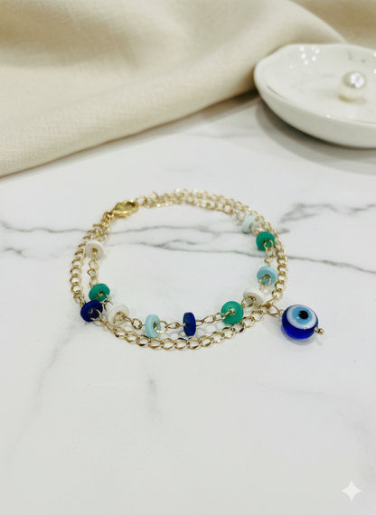 Colorful Charm Chain Bracelet